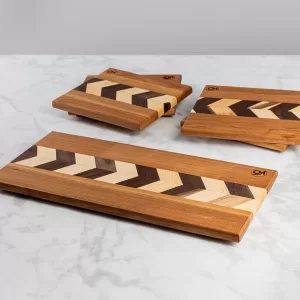 Ensemble de planche en Érable, Noyer et Cerisier