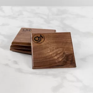 Ensemble de 6 Sous-verre en Noyer